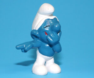 SMURFS 20011 LAUGHING SMURF HONG KONG COO 1970 SCHLEICH