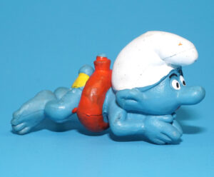 SMURFS 20025 SWIMMER SMURF W. GERMANY COO 1977 SCHLEICH