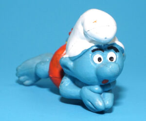 SMURFS 20025 SWIMMER SMURF W. GERMANY COO 1977 SCHLEICH