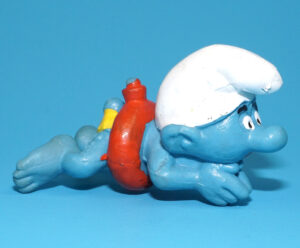 SMURFS 20025 SWIMMER SMURF W. GERMANY COO 1977 SCHLEICH