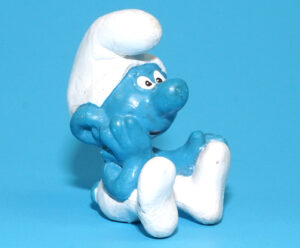 SMURFS 20027 THINKER SMURF W. GERMANY COO 1979 SCHLEICH