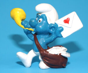 SMURFS 20031 POSTMAN SMURF W. GERMANY COO 1978 SCHLEICH