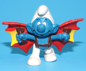 SMURFS 20036 HANG GLIDER SMURF PORTUGAL COO RED DOT 1978 SCHLEICH