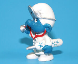 SMURFS 20037 DOCTOR SMURF W. GERMANY COO RED DOT 1978 SCHLEICH