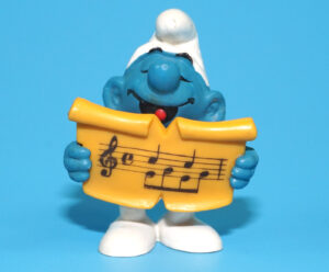 SMURFS 20038 SINGER SMURF W. GERMANY COO 1978 SCHLEICH