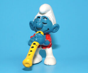 SMURFS 20048 FLAUTIST FLUTE SMURF W. GERMANY COO 1978 SCHLEICH