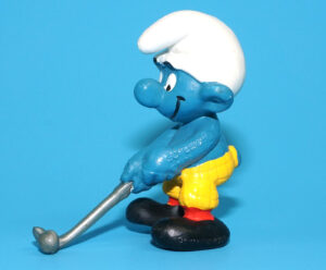 SMURFS 20055 GOLFER SMURF HONG KONG COO 1979 SCHLEICH