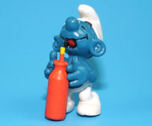 SMURFS 20057 THIRSTY SMURF HONG KONG COO 1979 SCHLEICH