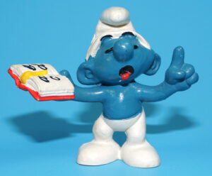 SMURFS 20059 TEACHER SMURF HONG KONG COO 1980 SCHLEICH