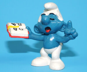 SMURFS 20059 TEACHER SMURF HONG KONG COO 1980 SCHLEICH