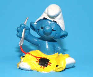 SMURFS 20063 TAILOR SMURF W. GERMANY COO 1980 SCHLEICH
