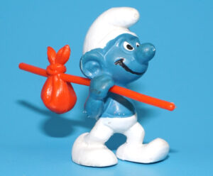 SMURFS 20088 TRAVELER SMURF NO COO 1975 BULLY SCHLEICH