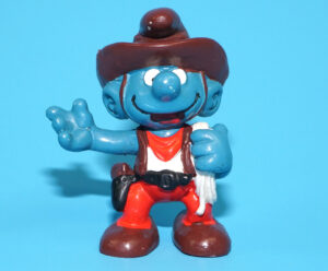 SMURFS 20122 COWBOY SMURF HONG KONG COO 1981 SCHLEICH