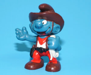 SMURFS 20122 COWBOY SMURF HONG KONG COO 1981 SCHLEICH