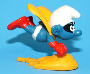 SMURFS 20127 SUPERMAN SMURF HONG KONG COO 1981 SCHLEICH