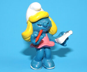 SMURFS 20140 SECRETARY SMURFETTE W. GERMANY COO 1982 SCHLEICH