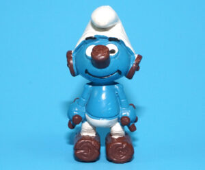 SMURFS 20175 CLOCKWORK ROBOT SMURF W. GERMANY COO 1982 SCHLEICH