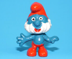 SMURFS KNOCK-OFF 20001 PAPA SMURF GROTESQUE W. GERMANY COO DUTCH KO 1980s BOOTLEG