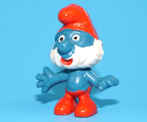 SMURFS KNOCK-OFF 20001 PAPA SMURF GROTESQUE W. GERMANY COO DUTCH KO 1980s BOOTLEG