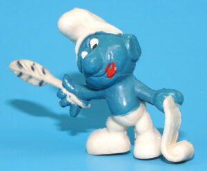 SMURFS KNOCK-OFF 20022 POET SMURF GROTESQUE W. GERMANY COO DUTCH KO 1980s BOOTLEG