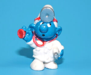 SMURFS KNOCK-OFF 20037 DOCTOR SMURF NO COO SPANISH KO 1980s BOOTLEG