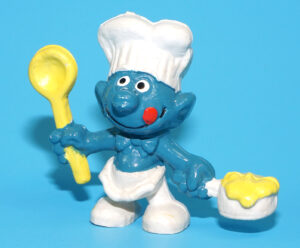 SMURFS KNOCK-OFF 20073 COOK SMURF GROTESQUE W. GERMANY COO DUTCH KO 1980s BOOTLEG