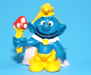 SMURFS KNOCK-OFF 20074 KING SMURF NO COO SPANISH KO 1980s BOOTLEG