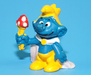 SMURFS KNOCK-OFF 20074 KING SMURF NO COO SPANISH KO 1980s BOOTLEG