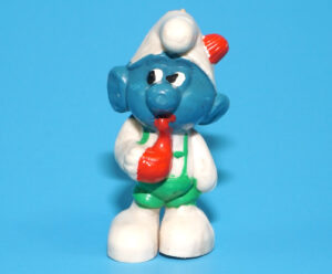 SMURFS KNOCK-OFF 20081 TYROLESE SWISS SMURF GROTESQUE W. GERMANY COO DUTCH KO 1980s BOOTLEG