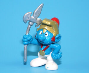 SMURFS KNOCK-OFF 20109 KNIGHT SMURF NO COO SPANISH KO 1980s BOOTLEG
