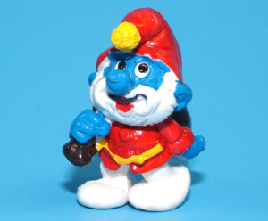 SMURFS KNOCK-OFF 20124 PAPA SANTA SMURF NO COO SPANISH KO 1980s BOOTLEG