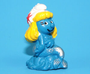 SMURFS KNOCK-OFF 20142 MERMAID SMURFETTE SMURF NO COO SPANISH KO 1980s BOOTLEG