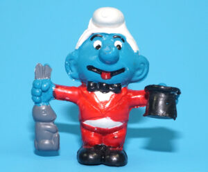 SMURFS KNOCK-OFF MAGICIAN SMURF NO COO SPANISH KO 1980s BOOTLEG