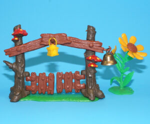 SMURFS 40050 SMURF ACCESSORIES #3 GARDEN GATE PLAYSET 100% COMPLETE 1977 SCHLEICH
