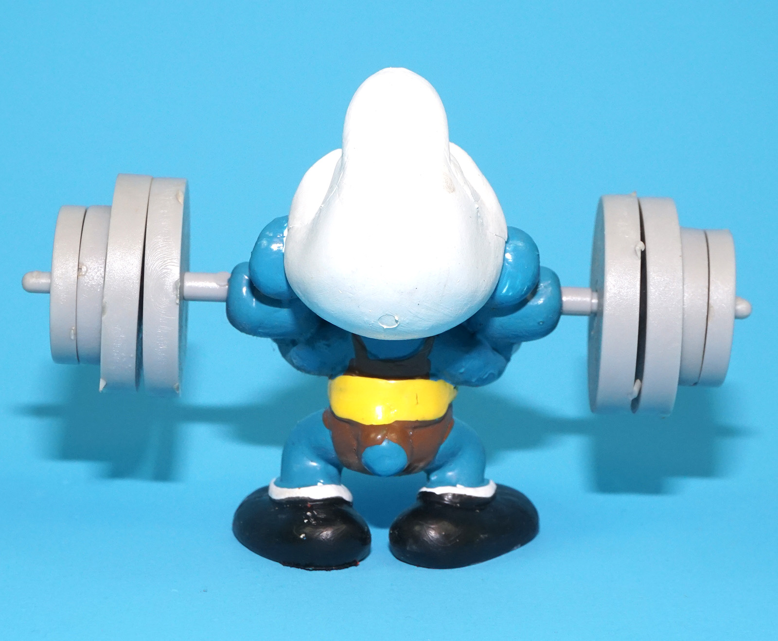 SMURFS 40507 SUPER SMURF WEIGHTLIFTER 100% COMPLETE NO COO 1980 SCHLEICH - Image 3