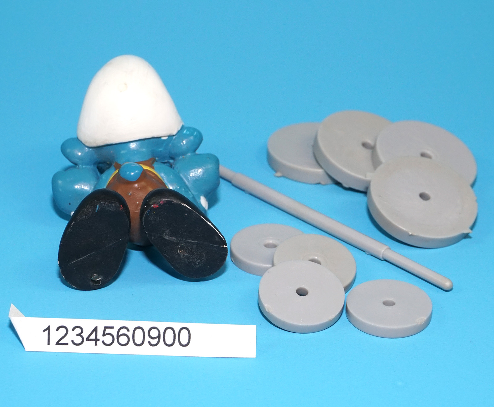 SMURFS 40507 SUPER SMURF WEIGHTLIFTER 100% COMPLETE NO COO 1980 SCHLEICH - Image 4