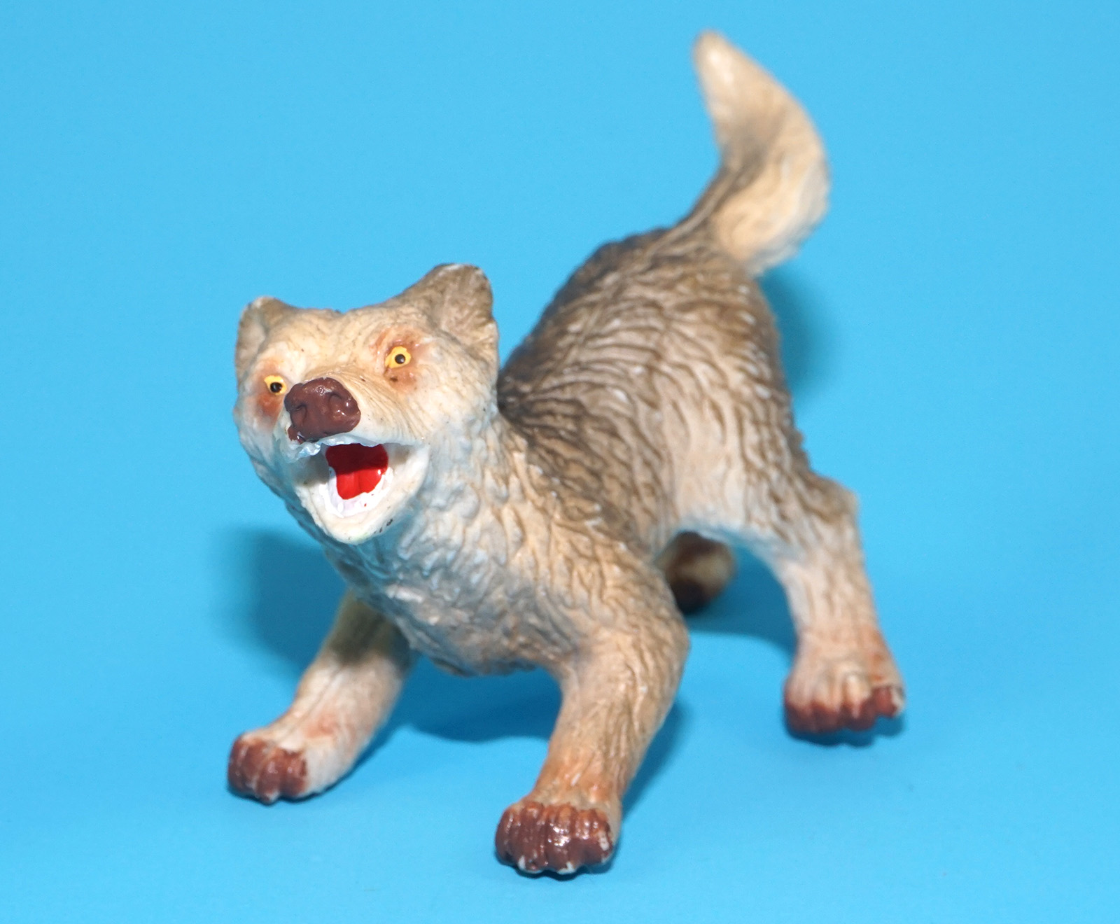BULLYLAND WOLF PUP PVC TOY FIGURE 1980s BULLY SCHLEICH NO SMURF - Image 2