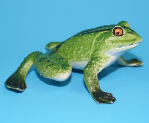 PVC TOY ANIMAL FIGURE GREEN FROG 1991 DOR MEI