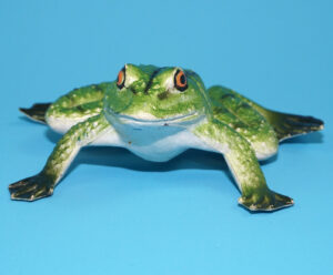 PVC TOY ANIMAL FIGURE GREEN FROG 1991 DOR MEI
