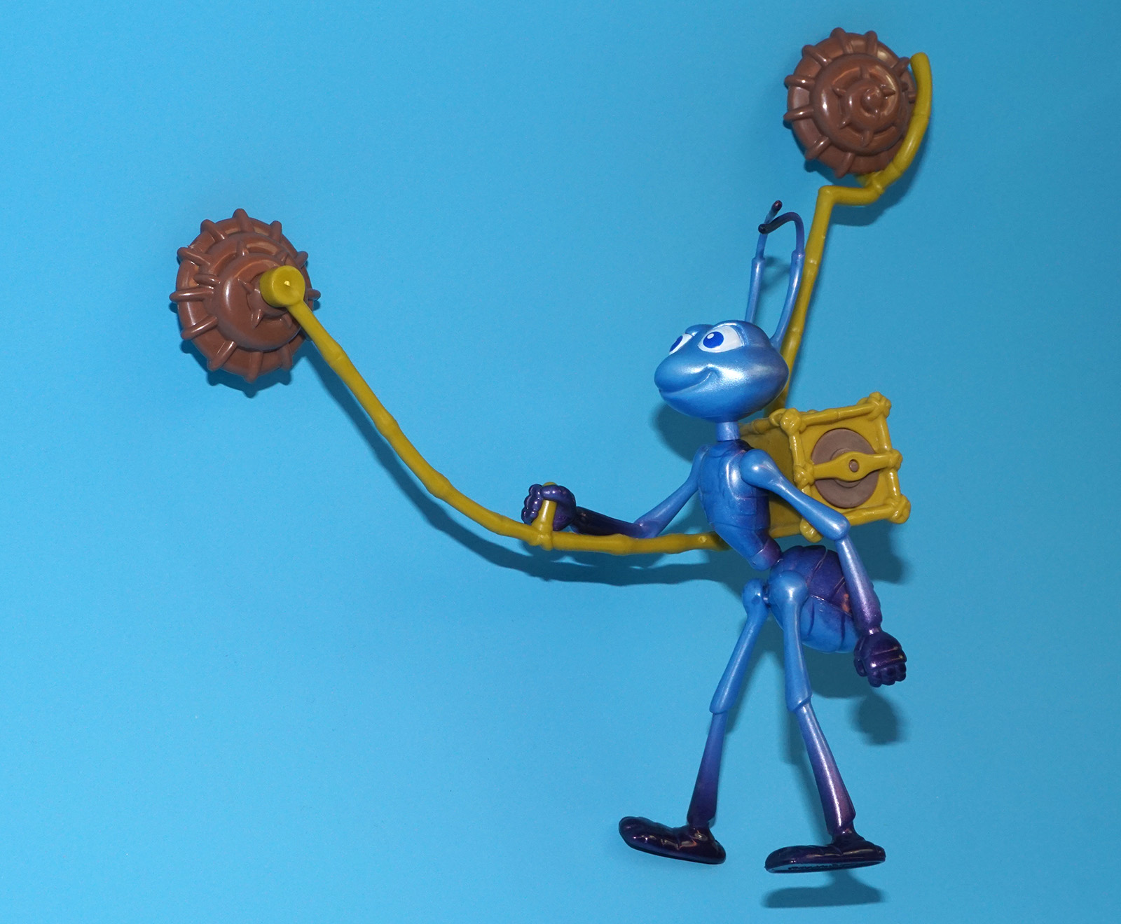 A BUG'S LIFE ACTION FIGURE INVENTOR FLIK NEAR COMPLETE 1998 MATTEL DISNEY - Image 3