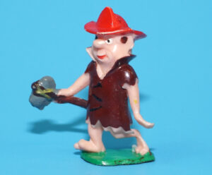 FLINTSTONES TINYKINS HAND PAINTED MINI FIGURE FIREMAN 1960s MARX TOYS