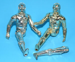STAR WARS ESB C-3PO REMOVABLE LIMBS HONG KONG (2X) NOT COMPLETE FOR PARTS 1982 KENNER