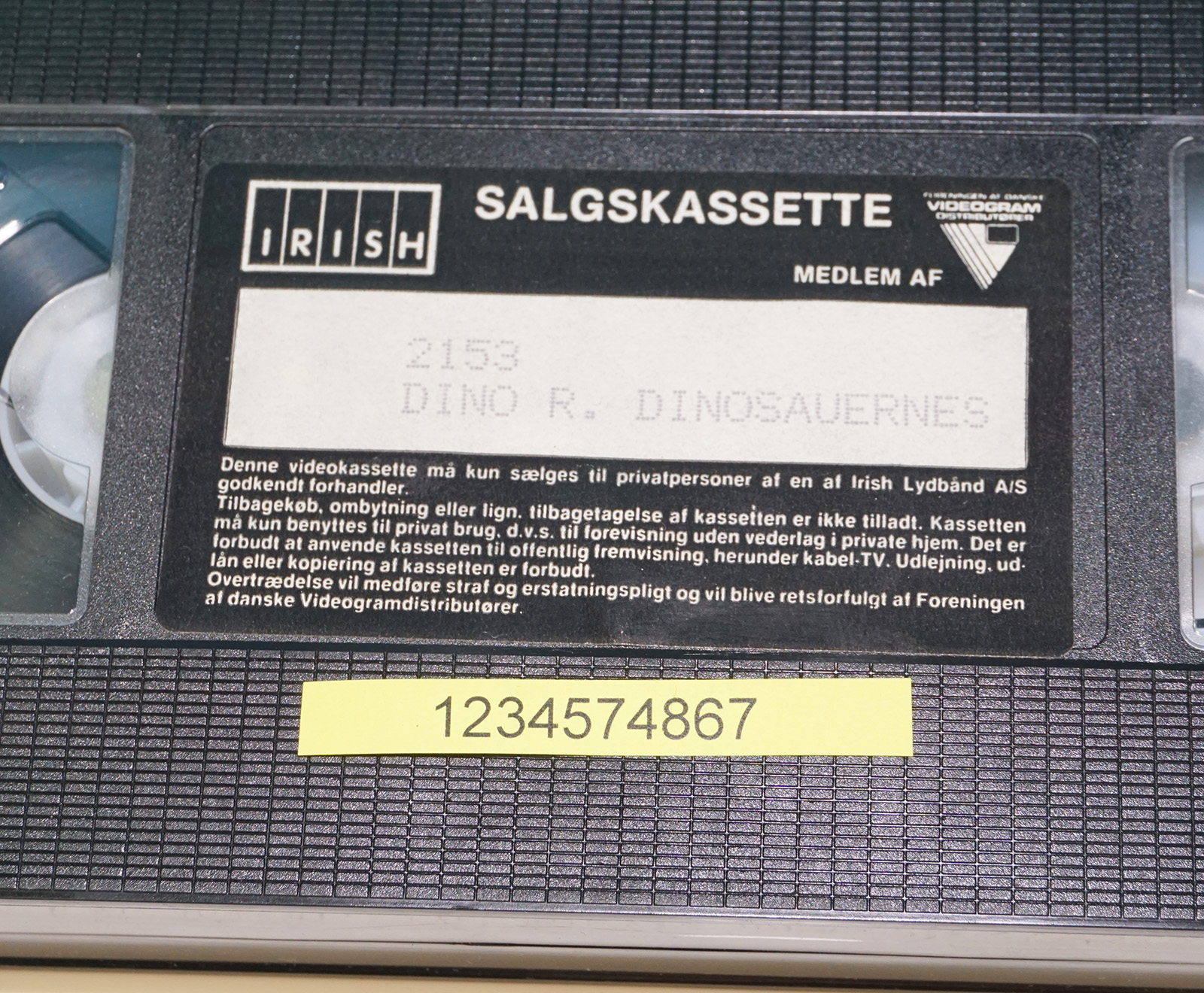 DINO RIDERS VHS VIDEO TAPE DINOSAUERNES HÆVN MED DANSK TALE 1988 IRISH - Image 6