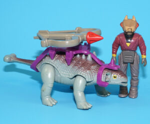 DINO RIDERS ANKYLOSAURUS & STING NEAR COMPLETE 1988 TYCO