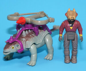 DINO RIDERS ANKYLOSAURUS & STING NEAR COMPLETE 1988 TYCO