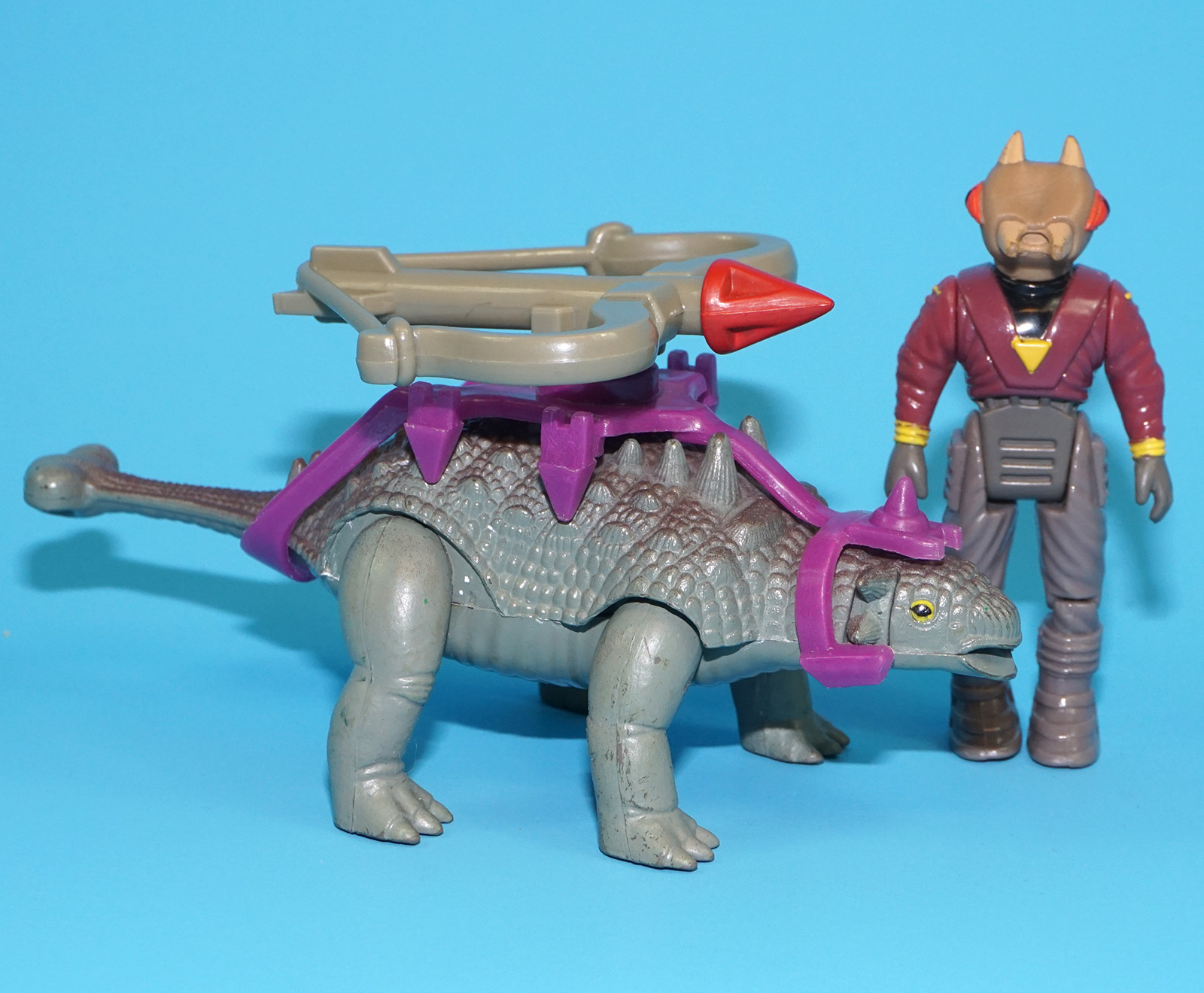 DINO RIDERS ANKYLOSAURUS & STING 100% COMPLETE 1988 TYCO - Image 2