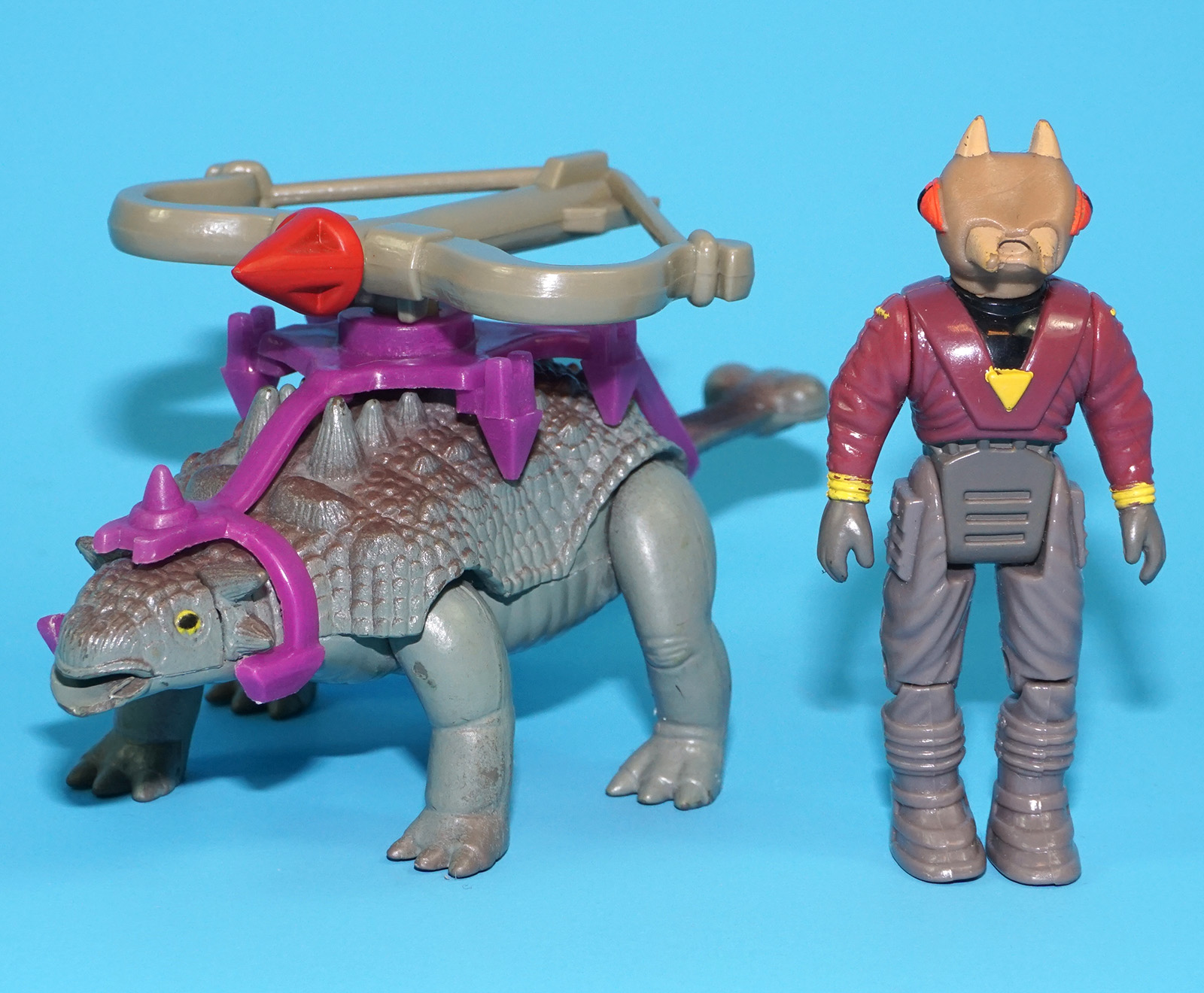 DINO RIDERS ANKYLOSAURUS & STING 100% COMPLETE 1988 TYCO - Image 3