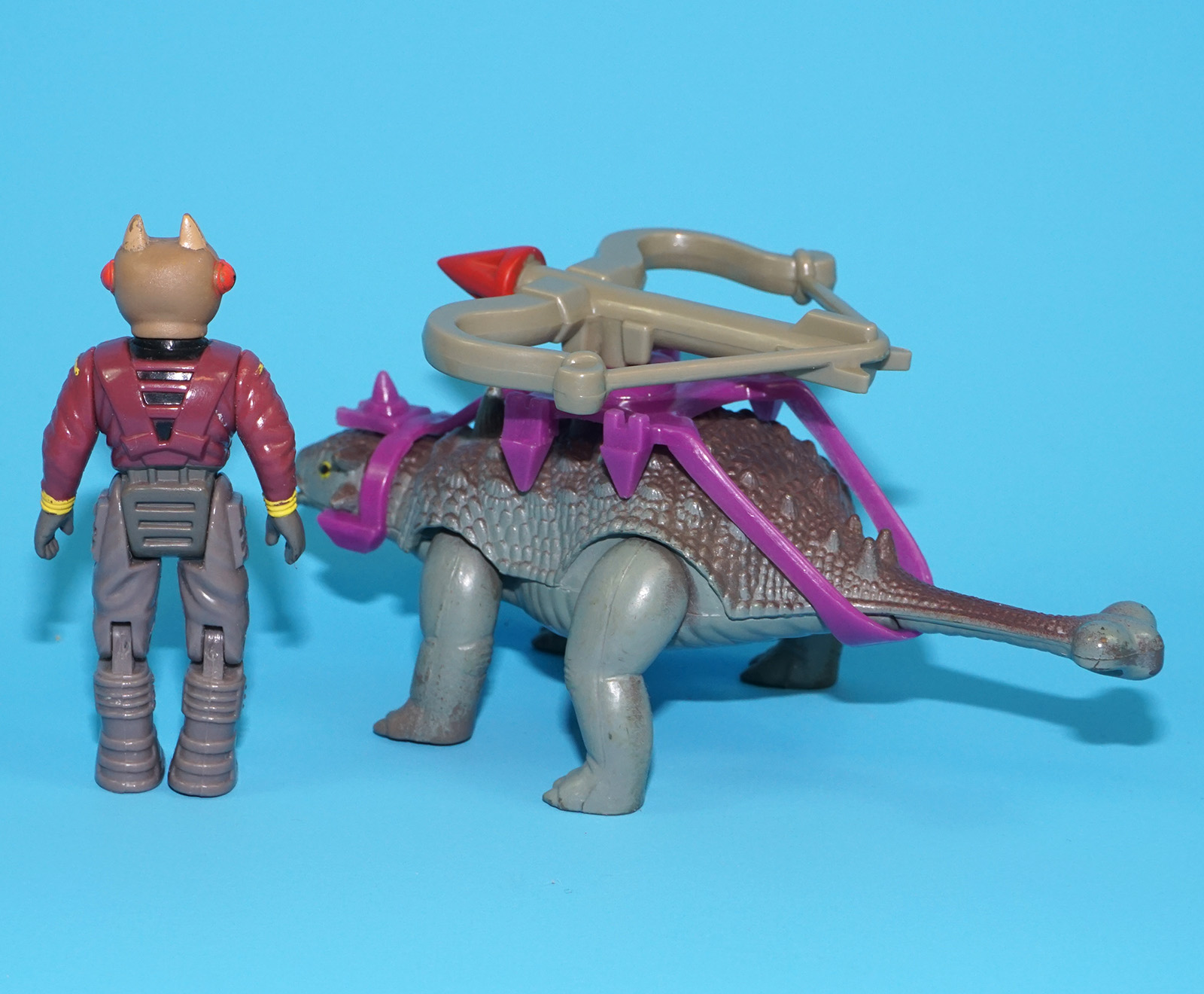 DINO RIDERS ANKYLOSAURUS & STING 100% COMPLETE 1988 TYCO - Image 4