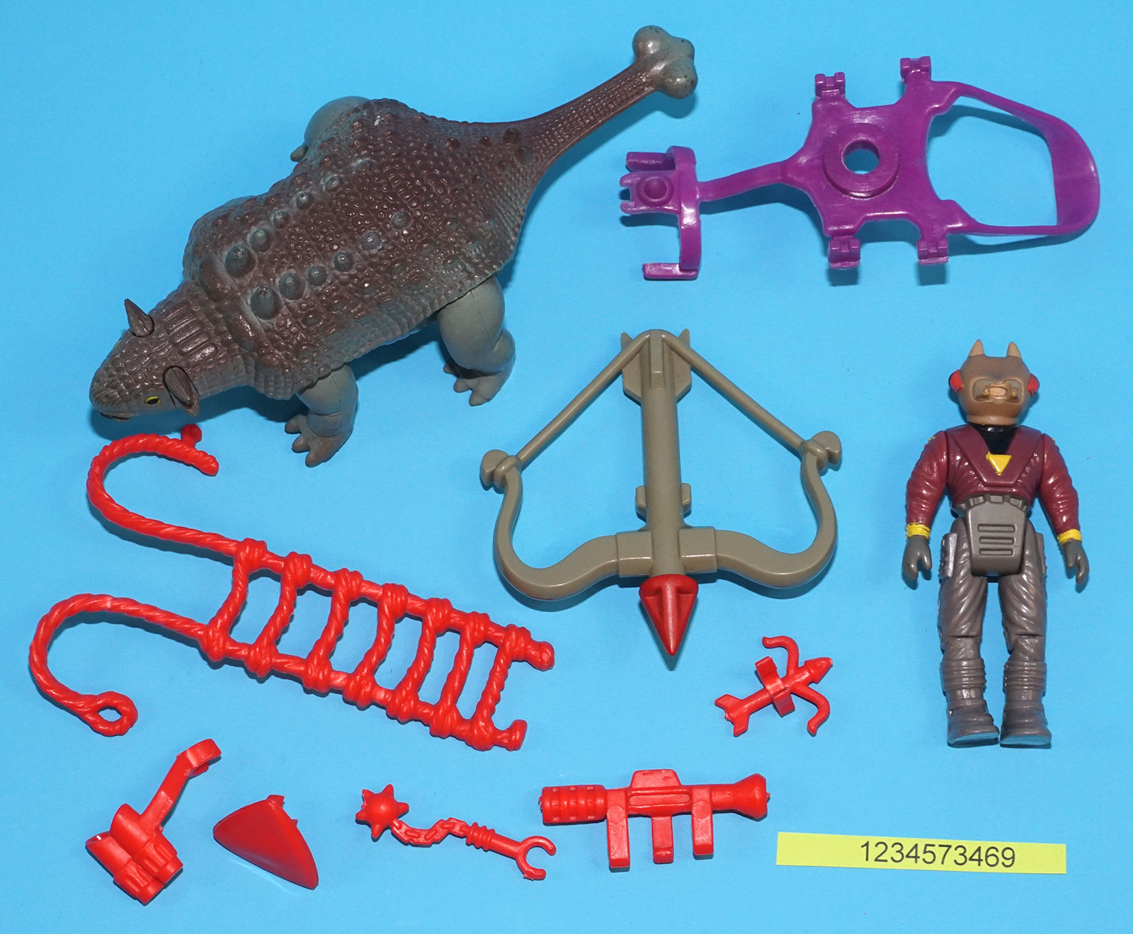 DINO RIDERS ANKYLOSAURUS & STING 100% COMPLETE 1988 TYCO - Image 5