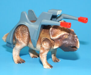 DINO RIDERS PROTOCERATOPS & HARNESS WITH LASER PROTON GUNS 1989 TYCO